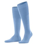 FALKE Men's Airport M KH Wool Cotton Long Plain 1 Pair Knee-High Socks, Blue (Cornflower Blue 6554), 5.5-6.5