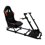 FKRSE14115   Siege de simulation Edition Monaco Simili Cuir Noir-Orange