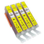 4 Yellow Printer Ink Cartridge for Canon PIXMA iP7200 iX6850 MG5650 MG6650 MX725