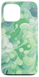 iPhone 13 Pro Max Swirl Green Color Illustration Pattern Abstract Art Case