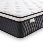 SZSL Matelas 140x190 30cm Épaisseur Mousse à Mémoire de Forme Fermeté Moyenn Ressorts Ensachés, 7 Zones de Confort Équilibré Hypoallergénique Respirable - Matelas de Lit d'Adulte et d'enfant