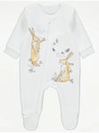 BNWT AGE 6-9 MONTHS BABY "GEORGE" "GUESS HOW MUCH I LOVE YOU" FLEECE SLEEPSUIT