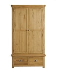 Birlea Woburn 2-Door 2-Drawer Wardrobe, Wood, Oak, 57 x 110 x 200 cm