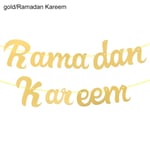 Hängande Flaggbanderoll GULD RAMADAN KAREEM gold Ramadan Kareem-Ramadan Kareem