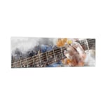 Impression sur Verre 160x50cm Tableaux Image Photo guitare musique Decoration