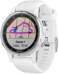 Garmin Watch Fenix 5S Plus Sapphire White with White Band D