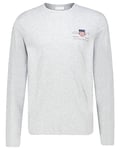 GANT Men's Reg Medium Archive Shield Ls T T-Shirt, Grey Melange, XL