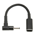 USB Typ C Hona till 3.0x1.0mm DC Hane Adapter Kort Kabel 100W Dubbel PD EMARK Chip Laptop Laddningsomvandlare