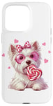 Coque pour iPhone 15 Pro Max West Highland White Terrier Heart Lunettes de soleil et sucette