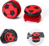 Thumbstick Poignées Pour Manette Ps5/Ps4,2pcs Haute Poignée De Pouce Silicone Football 3d Texture Antidérapant Manettes Poignée De Jeu Cover Compatible Avec Ps4/Ps5,Rouge