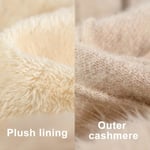 Talvikäsineet naisille Kosketusnäyttö Cashmere Lumihanskat Talven lämpimät Pyöräilyhanskat Lämpöhanskat naisille Kameli