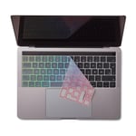 Philbert MacBook Touch Bar 13&quot; / 15&quot; Keyboard Deksel m. Nordisk Tastatur - Transparent / Rainbow