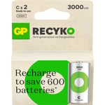 GP Recyko 3000mAh C/HR14 2-pakning