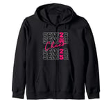 Class of 2025 Senior 25 Grad Last first day Back To School Zip Hoodie