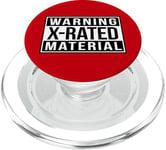 Warning X-Rated Material PopSockets PopGrip for MagSafe