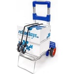 Relaxdays Diable pliable chariot de transport trolley 30 kg de charge maximum chariot de courses avec poignées ergonomiques en