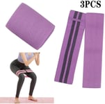 CLI Femmes Sports Fitness Band Heavy Duty Resistance BandResistance Bands for Legs and Butt Exercise Bands 3 Levels Workout Bands Pink L-Medium_Purple