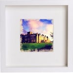 L Lumartos White Square Picture Frame - Home Décor - Wall Art - Hanging Photo Frames – Print of Golf The Gleneagles Hotel with Contemporary White Frame 23x23cm 82