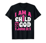 Christian Bible Verse I Am A Child Of God 1 John 3:1 Cross T-Shirt