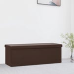 Bonnevie - Banc Coffre de rangement pliable - Banquette Pouf Marron pvc BV227803