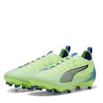 PUMA Ultra 5 Pro FG/AG JR Soccer Shoe, Fizzy Apple White-BLUEMAZING, 38.5 EU