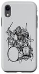 Coque pour iPhone XR Vampire jouant de la batterie cool batteur drôle rock musicien groupe