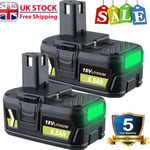 For Ryobi P108 ONE+ 18V Li-ion RB18L50 RB18L40 P104 High Capacity Battery 5.5Ah