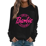 Barbie Letter Kvinnors Hoodies Sweatshirt Streetwear Tröja C L