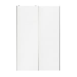 Portes de placard coulissantes 2 vantaux panneaux blancs GoodHome Atomia H. 225 x L. 150 x ép. 5,5 cm