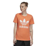 adidas Women TREFOIL TEE T-shirt - Semcor/White, Size 42