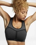 WOMENS NIKE FE/NOM FLYKNIT SPORT BRA SIZE XS (AJ4047 010) GREY / BLACK