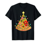 Funny Pizza on Earth Christmas Tree Merry Crust-mas Pizzamas T-Shirt