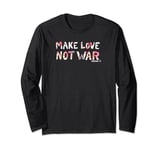 Woodstock Music Festival Concert Make Love Not War Flowers Long Sleeve T-Shirt