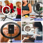 LED Desk Light Dimmable Live Streaming Selfie Tattoo Camera Ring Light With LVE