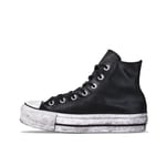 CONVERSE Femme Chuck Taylor All Star Lift Leather LTD Sneaker, Black Black Smoke in, 36.5 EU