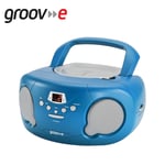 Groov-e GVPS733 Blue Portable Boombox Audio CDPlayer Radio AuxIn FREE AUX LEAD