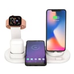 4 en 1 Multifonctionnel QI Wireless Charger USB Quai de chargement rapide Stand Station 10W pour Apple Airpods IWatch IPhone