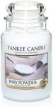 Yankee Candle Large Jar Scented Candle, Baby Powder, Up to 150 Hours Burn Time