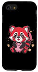 Coque pour iPhone SE (2020) / 7 / 8 Panda kawaii rouge avec tirelire