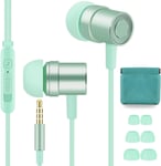 Écouteurs Filaire Avec Micro - Casque Jack 3.5Mm, Léger Et Confortable, Pour Enfants Et Femmes, Avec Contrôle Du Volume Et Étui, Idéal Pour Sport Et École, Bleu[QUE072348]