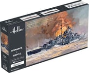 Heller 85078 - 1:400 Bismarck + Tirpitz Twinset - New