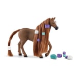 SCHLEICH Horse Club Beauty Horse English Thoroughbred Mare Toy Figure, Brown (42