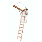 Optistep Wood Timber Folding Loft Ladder Hatch 60cm x 120cm (280cm) Attic Stairs