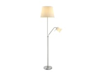 Lindby - Nantwin Gulvlampe White/Nickel