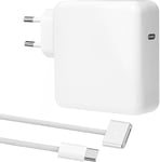 Chargeur Mac Book Pro, Chargeur 118 W pour MacBook Pro 16 14 Pouces, MacBook Air 15 13 Pouces 2024 2023 2022 2021 M3 M2 M1 Câble Chargeur MacBook avec câble tressé USB-C vers T-Tip de 2,2 M.[G684]