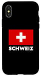 Coque pour iPhone X/XS Switzerland Flag Schweiz Suisse Swiss White Red