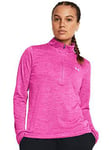 UNDER ARMOUR Womens Training Tech Twist 1/2 Zip - Pink, Pink, Size S, Women