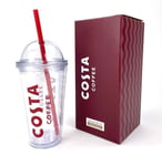 Kimm & Miller Costa Coffee Iced Coffee Cup Gift Set - Reusable Cup with Straw -