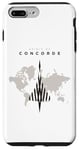 Coque pour iPhone 7 Plus/8 Plus Spirit Of Concorde Avion volant au-dessus de la carte du monde