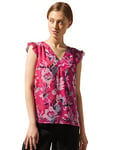 Street One Women's A344049 Floral Blouse top, Berry Rose, 6